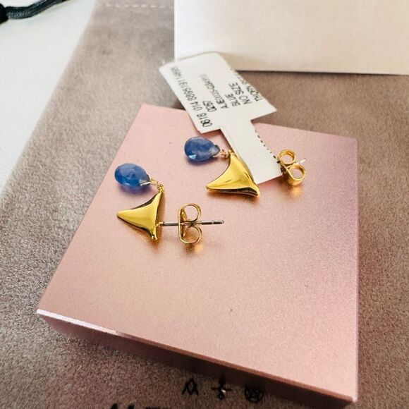 Alexas‎ Bittar Asterales Thorn 14K Goldplated & Sapphire Drop Earrings, NWT - Picture 14 of 16